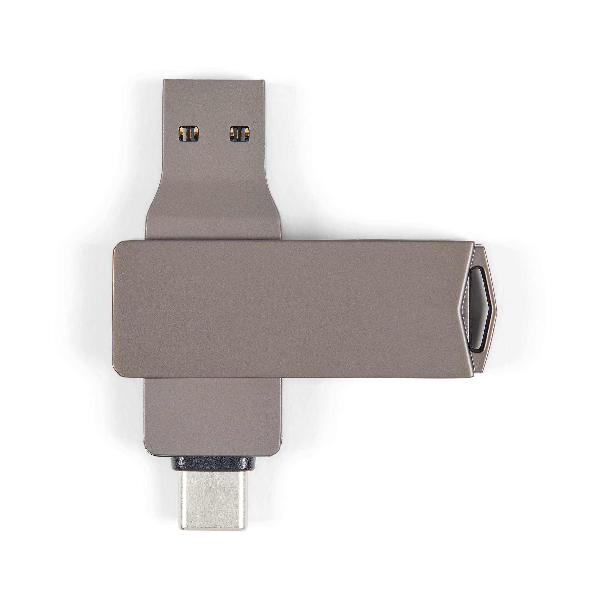 Thumb Drive - 128GB USB and USBC Swivel - Black - with Gift Box